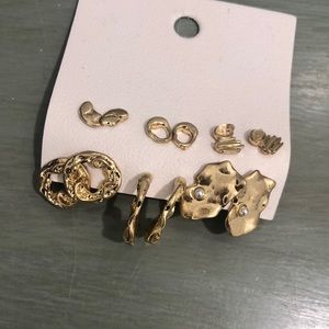 Free People Gold Earring Set